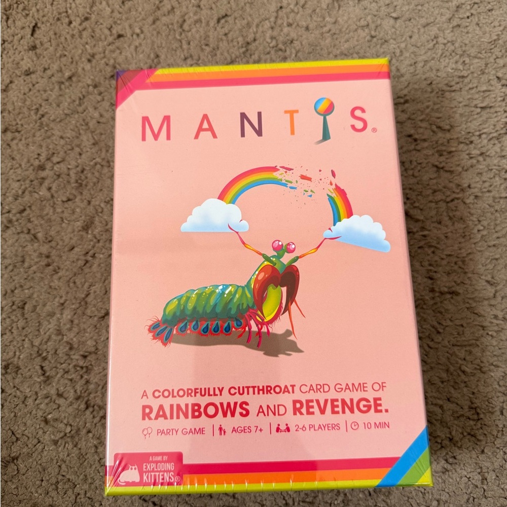 Exploding Kittens Mantis Card Game - Colorful Party Fun